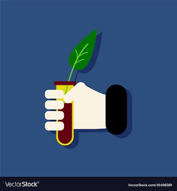 Flat icon design collection leaf in test tube in vector image