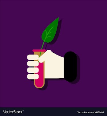 Flat icon design collection leaf in test tube in vector image