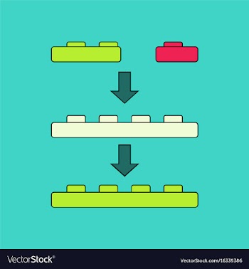 Flat icon design collection lego constructor vector image