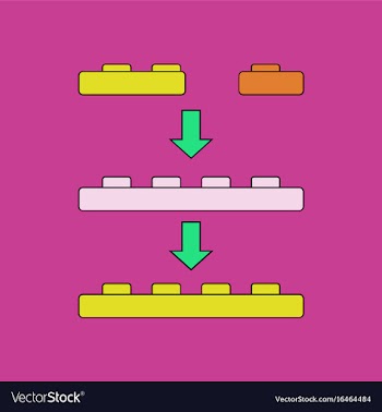 Flat icon design collection lego constructor vector image
