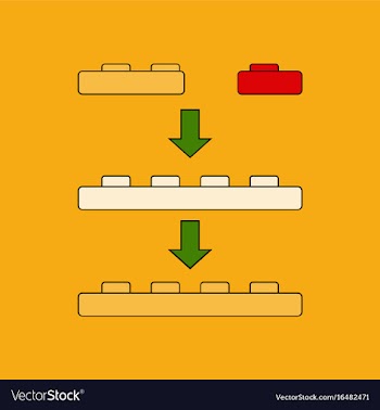 Flat icon design collection lego constructor vector image