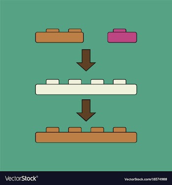 Flat icon design collection lego constructor vector image