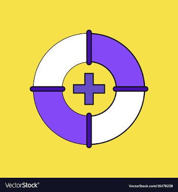 Flat icon design collection lifebuoy with a cross vector image