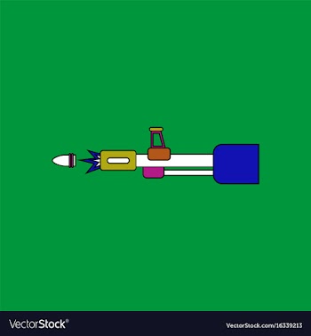 Flat icon design collection machine gun bullet vector image