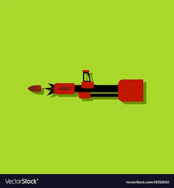 Flat icon design collection machine gun bullet vector image