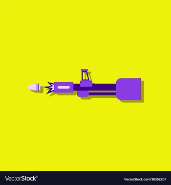 Flat icon design collection machine gun bullet vector image