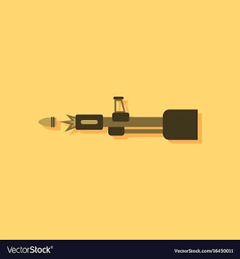 Flat icon design collection machine gun bullet vector image
