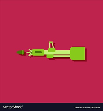 Flat icon design collection machine gun bullet vector image