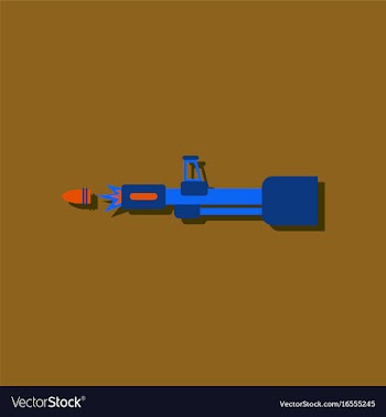 Flat icon design collection machine gun bullet vector image