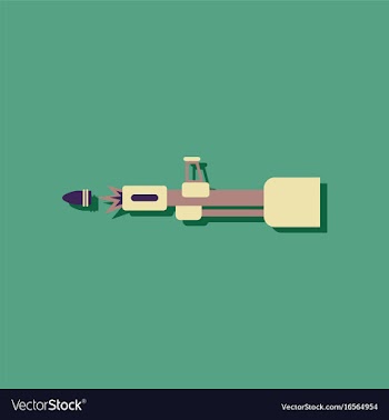 Flat icon design collection machine gun bullet vector image