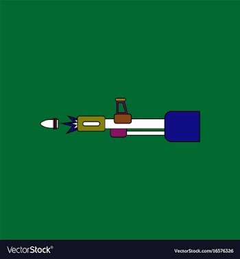 Flat icon design collection machine gun bullet vector image