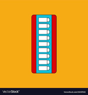 Flat icon design collection magazine with bullets vector image