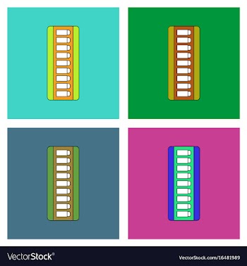 Flat icon design collection magazine with bullets vector image
