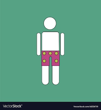 Flat icon design collection man in underwear cloth vector image