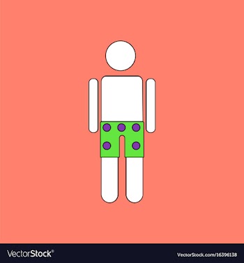 Flat icon design collection man in underwear cloth vector image