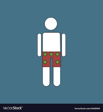 Flat icon design collection man in underwear cloth vector image