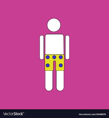 Flat icon design collection man in underwear cloth vector image