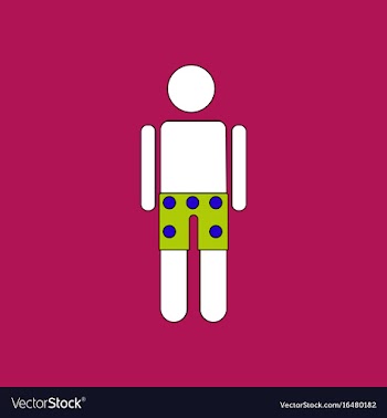 Flat icon design collection man in underwear cloth vector image