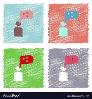 Flat icon design collection man silhouette and vector image