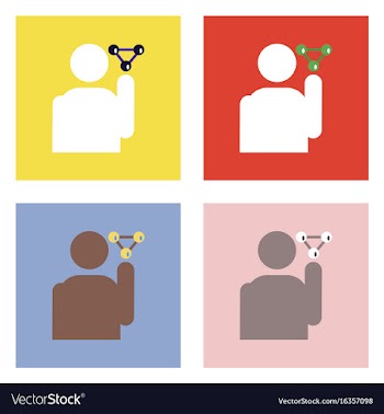 Flat icon design collection man silhouette and vector image