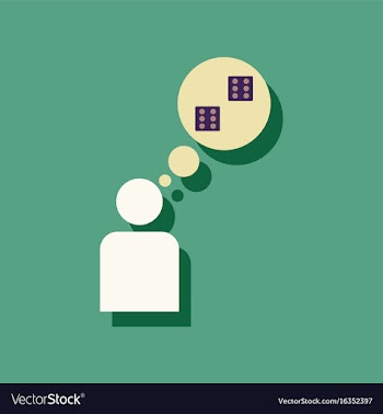 Flat icon design collection man silhouette think vector image