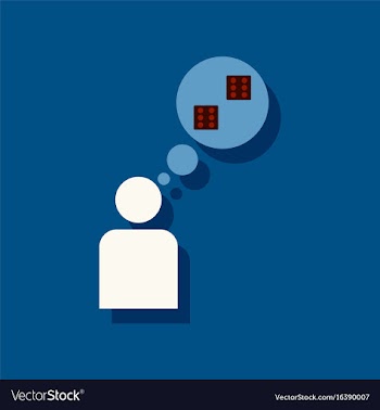 Flat icon design collection man silhouette think vector image