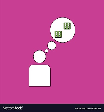 Flat icon design collection man silhouette think vector image