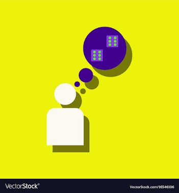 Flat icon design collection man silhouette think vector image