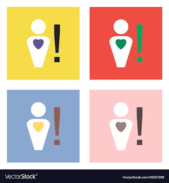 Flat icon design collection man with heart sign vector image