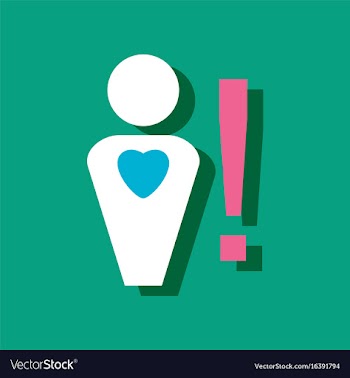 Flat icon design collection man with heart sign vector image
