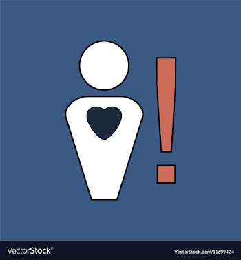 Flat icon design collection man with heart sign vector image