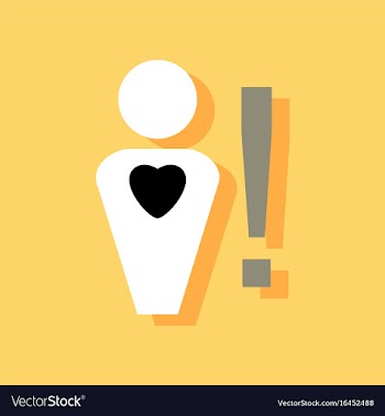 Flat icon design collection man with heart sign vector image