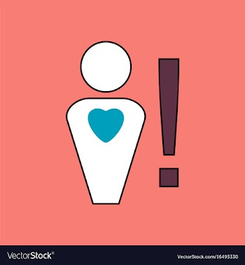 Flat icon design collection man with heart sign vector image