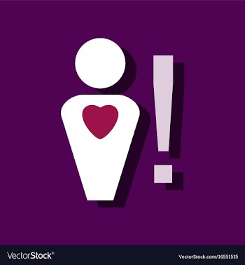 Flat icon design collection man with heart sign vector image