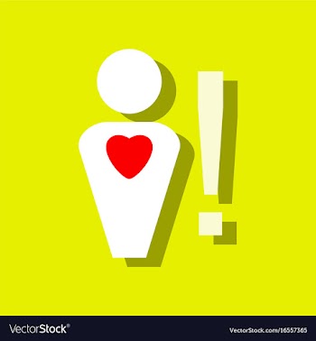 Flat icon design collection man with heart sign vector image