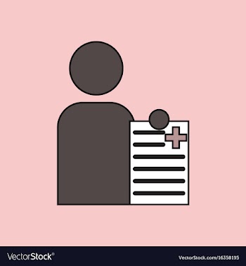 Flat icon design collection man with medical blank vector image