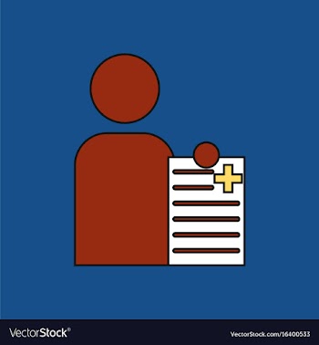 Flat icon design collection man with medical blank vector image