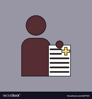 Flat icon design collection man with medical blank vector image