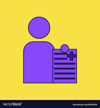 Flat icon design collection man with medical blank vector image