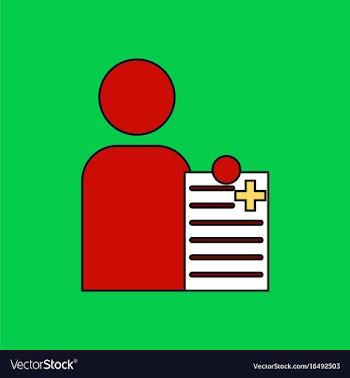 Flat icon design collection man with medical blank vector image
