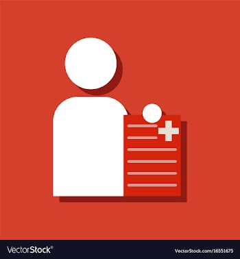 Flat icon design collection man with medical vector image