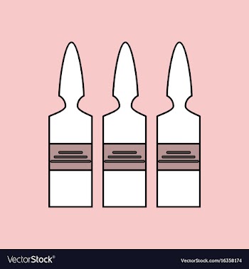 Flat icon design collection medical ampoule vector image