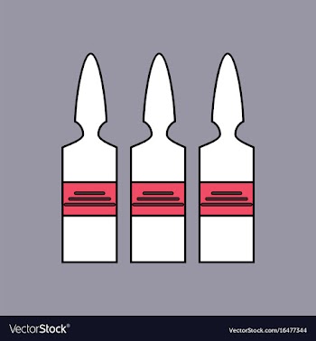 Flat icon design collection medical ampoule vector image