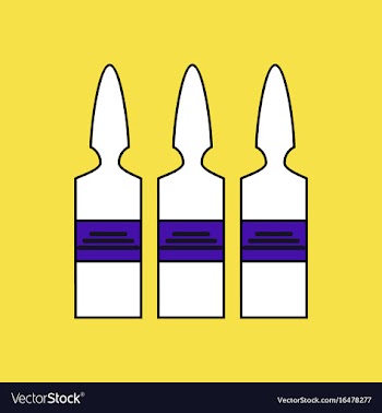 Flat icon design collection medical ampoule vector image