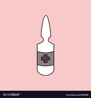 Flat icon design collection medical ampoule with vector image