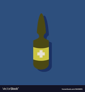 Flat icon design collection medical ampoule with vector image