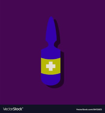 Flat icon design collection medical ampoule with vector image