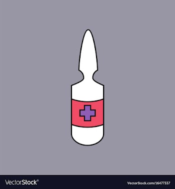 Flat icon design collection medical ampoule with vector image