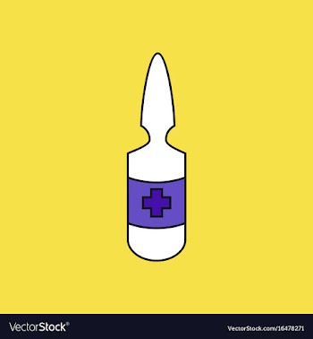 Flat icon design collection medical ampoule with vector image