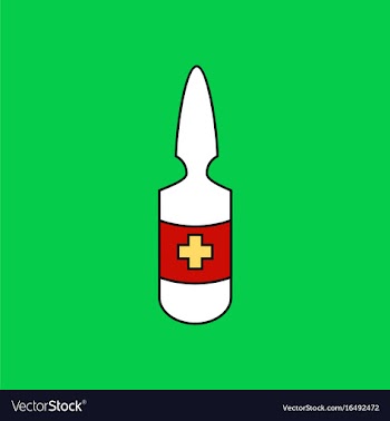 Flat icon design collection medical ampoule with vector image